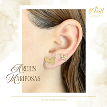 Cargar imagen en el visor de la galería, Aretes Mariposas