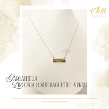 Cargar imagen en el visor de la galería, Gargantilla Zirconia Corte Baguette