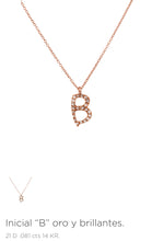 Cargar imagen en el visor de la galería, Gargantilla Dijes Iniciales con Diamante
