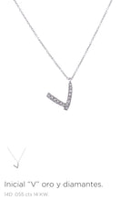 Cargar imagen en el visor de la galería, Gargantilla Dijes Iniciales con Diamante