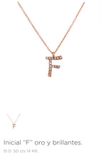 Cargar imagen en el visor de la galería, Gargantilla Dijes Iniciales con Diamante