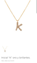 Cargar imagen en el visor de la galería, Gargantilla Dijes Iniciales con Diamante