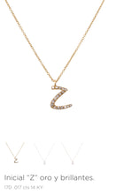 Cargar imagen en el visor de la galería, Gargantilla Dijes Iniciales con Diamante