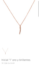 Cargar imagen en el visor de la galería, Gargantilla Dijes Iniciales con Diamante