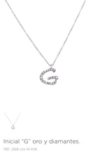 Cargar imagen en el visor de la galería, Gargantilla Dijes Iniciales con Diamante