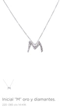 Cargar imagen en el visor de la galería, Gargantilla Dijes Iniciales con Diamante