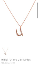 Cargar imagen en el visor de la galería, Gargantilla Dijes Iniciales con Diamante