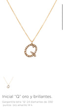 Cargar imagen en el visor de la galería, Gargantilla Dijes Iniciales con Diamante