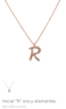 Cargar imagen en el visor de la galería, Gargantilla Dijes Iniciales con Diamante
