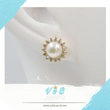 Cargar imagen en el visor de la galería, Juego de Perla con Zirconia