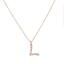 Cargar imagen en el visor de la galería, Gargantilla Dijes Iniciales con Diamante