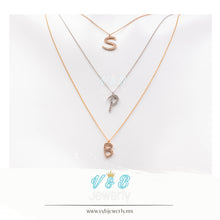 Cargar imagen en el visor de la galería, Gargantilla Dijes Iniciales con Diamante
