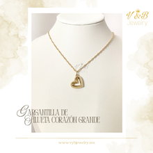 Cargar imagen en el visor de la galería, Gargantilla Silueta de Corazón Inflado
