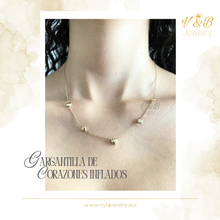 Cargar imagen en el visor de la galería, Gargantilla Corazones Inflados
