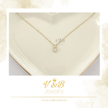 Cargar imagen en el visor de la galería, Gargantilla Dos Zirconias - 14K
