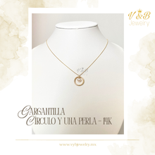 Cargar imagen en el visor de la galería, Gargantilla Círculo con Perla - 14K

