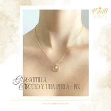 Cargar imagen en el visor de la galería, Gargantilla Círculo con Perla - 14K
