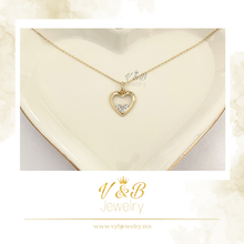 Cargar imagen en el visor de la galería, Gargantilla Dos Corazones - 14K
