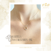 Cargar imagen en el visor de la galería, Gargantilla Dos Corazones - 14K

