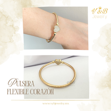 Cargar imagen en el visor de la galería, Pulsera Flexible Corazón
