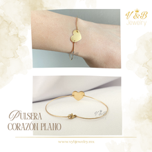 Cargar imagen en el visor de la galería, Pulsera Corazón Plano
