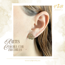 Cargar imagen en el visor de la galería, Aretes Corona
