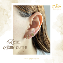 Cargar imagen en el visor de la galería, Aretes Estilo Cartier
