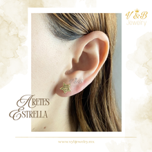 Cargar imagen en el visor de la galería, Aretes Corazón y Estrella
