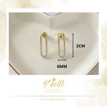 Cargar imagen en el visor de la galería, Aretes Un Eslabón
