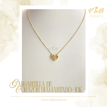 Cargar imagen en el visor de la galería, Gargantilla de Corazón Diamantado
