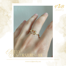 Cargar imagen en el visor de la galería, Anillo Dos Corazones

