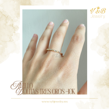 Cargar imagen en el visor de la galería, Anillo Bolitas Oro Florentino
