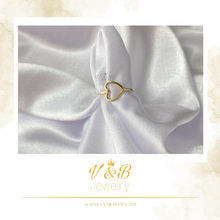 Cargar imagen en el visor de la galería, Anillo Corazón Horizontal
