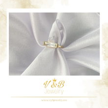 Cargar imagen en el visor de la galería, Anillo Baguette Blanco
