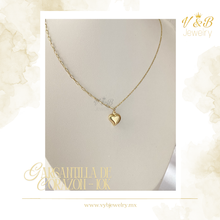 Cargar imagen en el visor de la galería, Gargantilla Corazón Inflado - Dos estilo de Cadena
