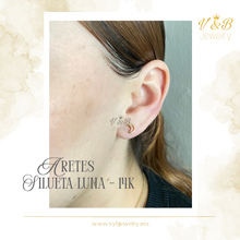 Cargar imagen en el visor de la galería, Aretes Luna - 14K
