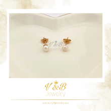 Cargar imagen en el visor de la galería, Aretes de Perla - 14K
