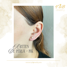 Cargar imagen en el visor de la galería, Aretes de Perla - 14K
