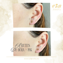 Cargar imagen en el visor de la galería, Aretes de Hoja - 14K
