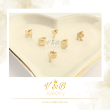 Cargar imagen en el visor de la galería, Aretes Iniciales - 14K

