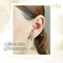 Cargar imagen en el visor de la galería, Arracadas Diamantadas - 14K
