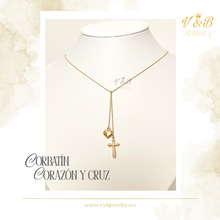Cargar imagen en el visor de la galería, Corbatín Corazón y Cruz
