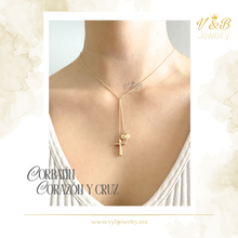 Cargar imagen en el visor de la galería, Corbatín Corazón y Cruz
