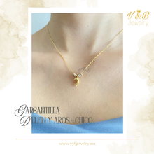 Cargar imagen en el visor de la galería, Gargantilla de Delfín Y Aros
