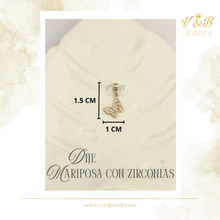 Cargar imagen en el visor de la galería, Dije Mariposa con Zirconias
