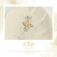 Cargar imagen en el visor de la galería, Dije Colibrí Oro Blanco y Amarillo
