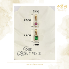 Cargar imagen en el visor de la galería, Dije Rosa y Verde
