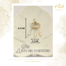Cargar imagen en el visor de la galería, Dije Llaves Oro Florentino
