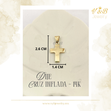 Cargar imagen en el visor de la galería, Dije Cruz Inflada - 14K
