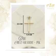 Cargar imagen en el visor de la galería, Dije Cruz Grande - 14K

